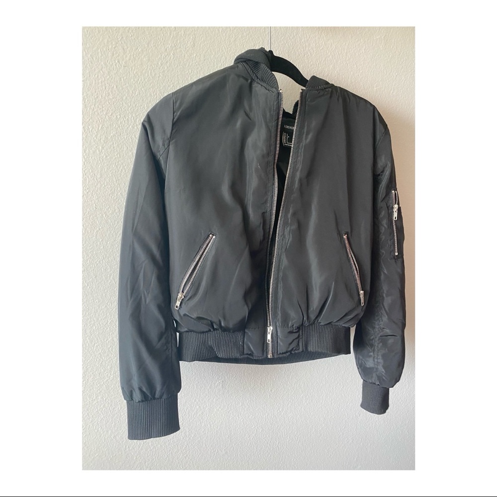 Black bomber jacket